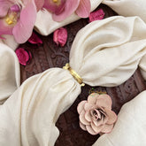 Vriksham Antique Floral Jadau Kundan Finger Ring-Red Green & White-J3418